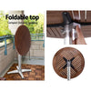 Outdoor Bar Table Furniture Wooden Cafe Table Aluminium Adjustable Round Gardeon Deals499