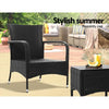 Outdoor Furniture Patio Set Wicker Outdoor Conversation Set Chairs Table 3PCS Deals499