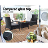 Outdoor Furniture Patio Set Wicker Outdoor Conversation Set Chairs Table 3PCS Deals499