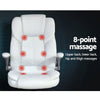 PU Leather 8 Point Massage Office Chair - White Deals499