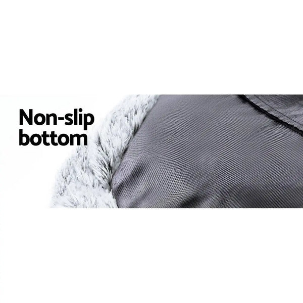 Pet Bed Dog Cat Calming Bed Extra Large 110cm Charcoal Sleeping Comfy Washable Deals499