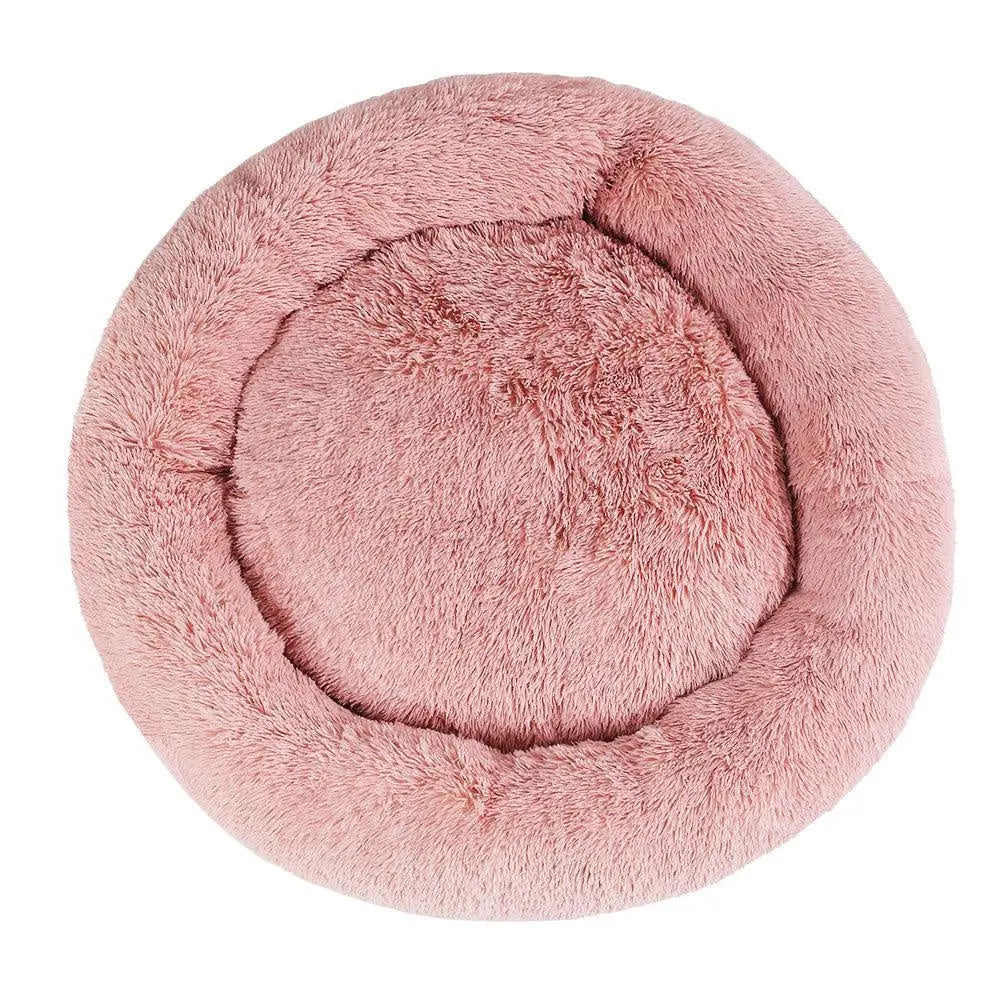 Pet Bed Dog Cat Calming Bed Extra Large 110cm Pink Sleeping Comfy Washable Deals499