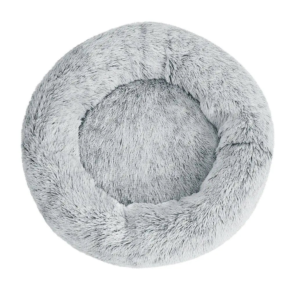 Pet Bed Dog Cat Calming Bed Large 90cm Charcoal Sleeping Comfy Cave Washable Deals499