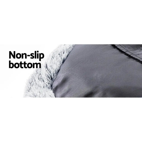 Pet Bed Dog Cat Calming Bed Large 90cm Charcoal Sleeping Comfy Cave Washable Deals499