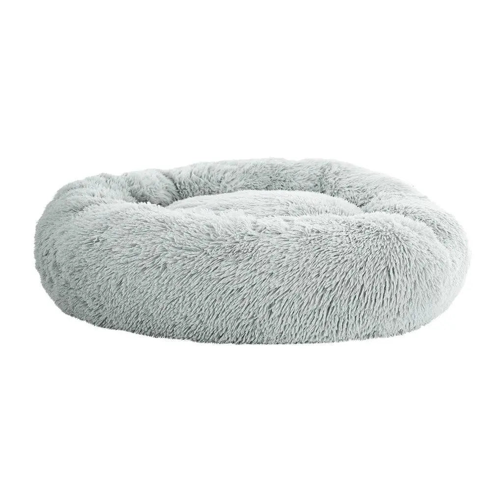 Pet Bed Dog Cat Calming Bed Large 90cm Light Grey Sleeping Comfy Cave Washable Deals499