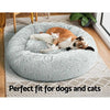 Pet Bed Dog Cat Calming Bed Large 90cm Light Grey Sleeping Comfy Cave Washable Deals499