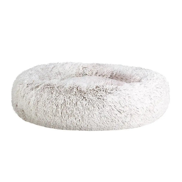Pet Bed Dog Cat Calming Bed Large 90cm White Sleeping Comfy Cave Washable Deals499