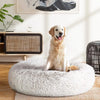 Pet Bed Dog Cat Calming Bed Large 90cm White Sleeping Comfy Cave Washable Deals499