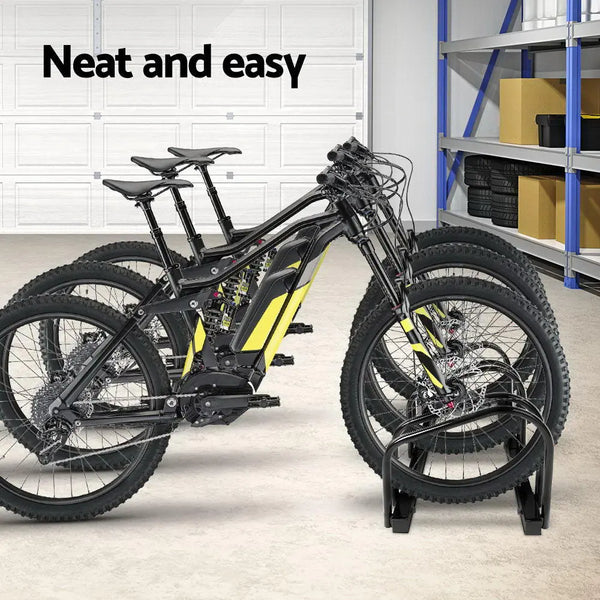 Portable Bike 3 Parking Rack Bicycle Instant Storage Stand - Black Deals499