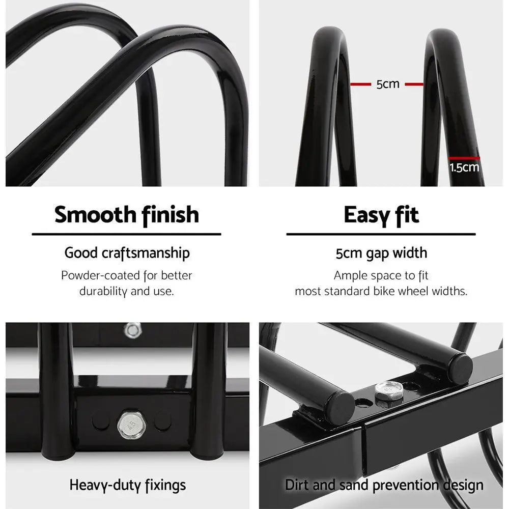 Portable Bike 3 Parking Rack Bicycle Instant Storage Stand - Black Deals499