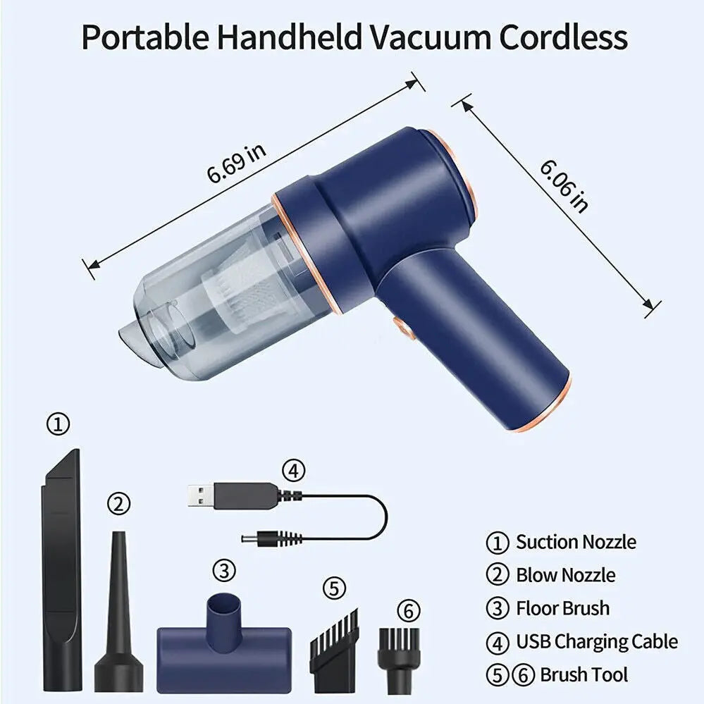 Portable Vacuum Cleaner Car Air Duster Handheld Cordless Home Car Dust Blower from Deals499 at Deals499