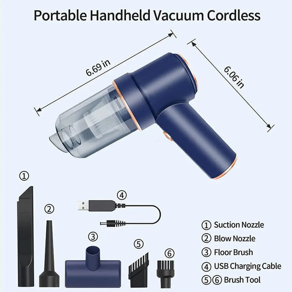 Portable Vacuum Cleaner Car Air Duster Handheld Cordless Home Car Dust Blower from Deals499 at Deals499
