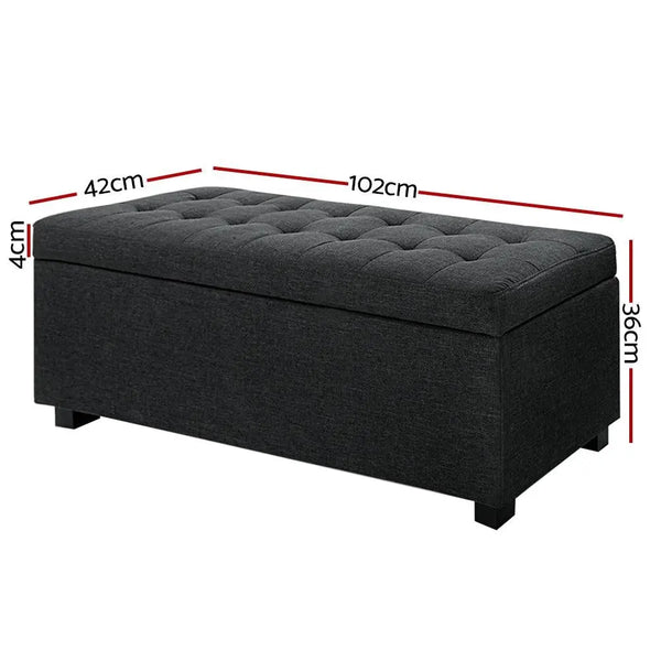 Premium Storage Ottoman - Charcoal Deals499