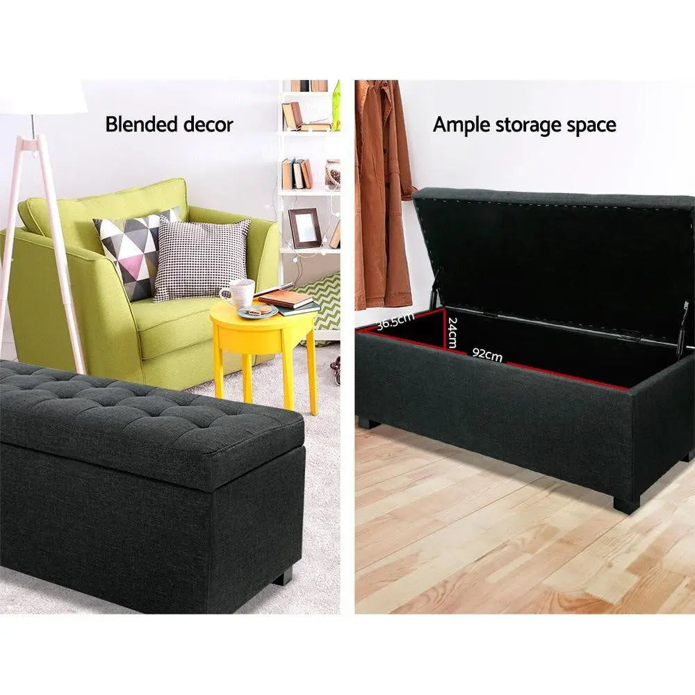 Premium Storage Ottoman - Charcoal Deals499