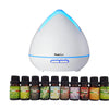 Purespa Diffuser Set With 10 Pack Diffuser Oils Humidifier Aromatherapy - White Deals499