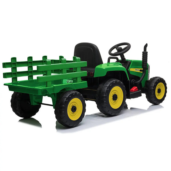 ROVO KIDS Electric Battery Operated Ride On Tractor Toy, Remote Control, Green and Yellow from Deals499 at Deals499