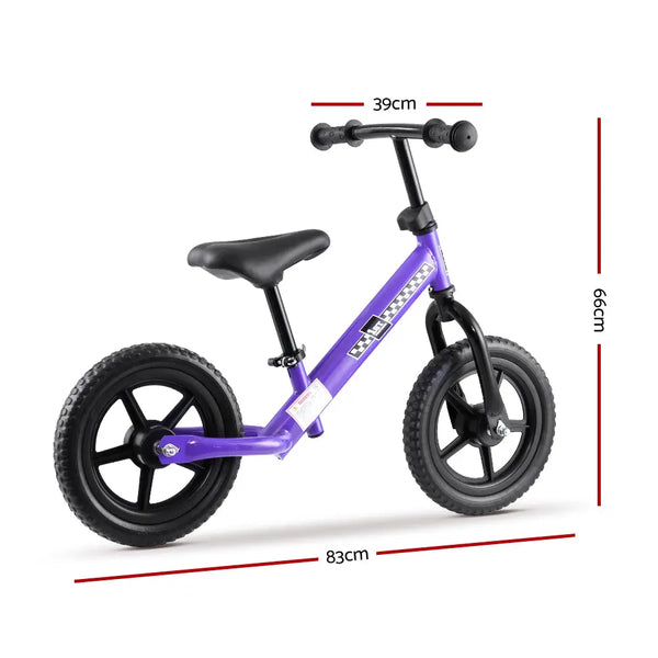 Rigo Kids Balance Bike Ride On Toys Push Bicycle Wheels Toddler Baby 12" Bikes Purple Deals499