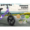 Rigo Kids Balance Bike Ride On Toys Push Bicycle Wheels Toddler Baby 12" Bikes Purple Deals499