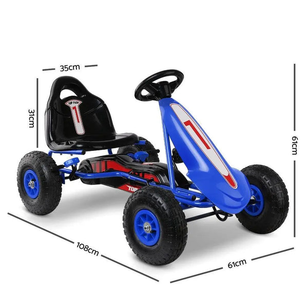 Rigo Kids Pedal Go Kart Car Ride On Toys Racing Bike Rubber Tyre Adjustable Seat Deals499