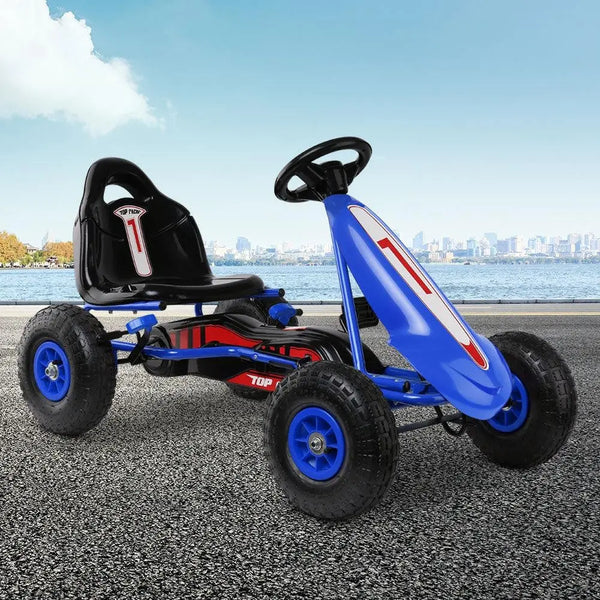 Rigo Kids Pedal Go Kart Car Ride On Toys Racing Bike Rubber Tyre Adjustable Seat Deals499