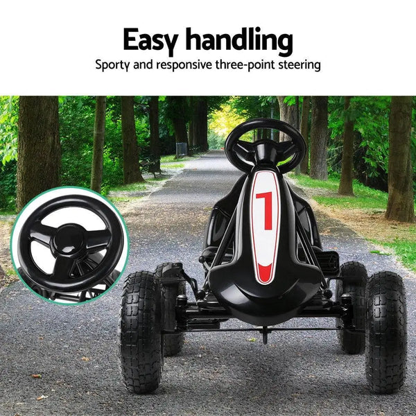 Rigo Kids Pedal Go Kart Car Ride On Toys Racing Bike Rubber Tyre Adjustable Seat Deals499