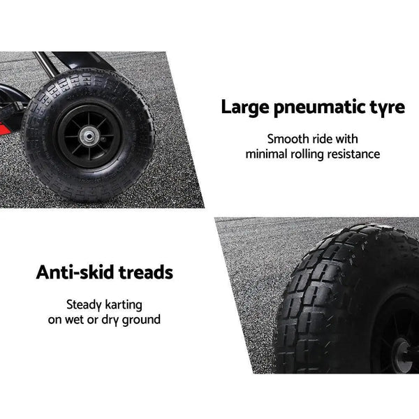 Rigo Kids Pedal Go Kart Car Ride On Toys Racing Bike Rubber Tyre Adjustable Seat Deals499