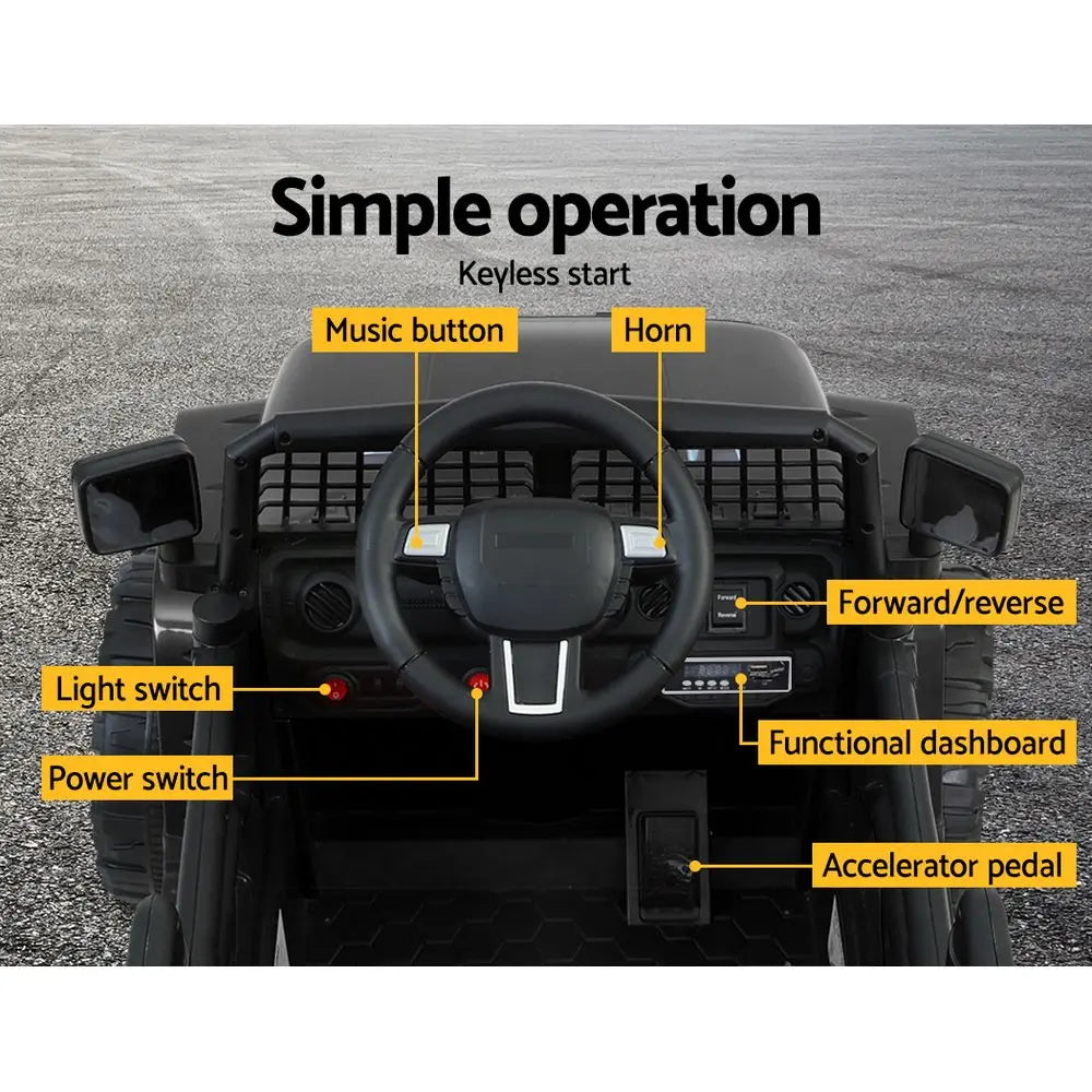 Rigo Kids Ride On Car Electric 12V Car Toys Jeep Battery Remote Control Black Deals499