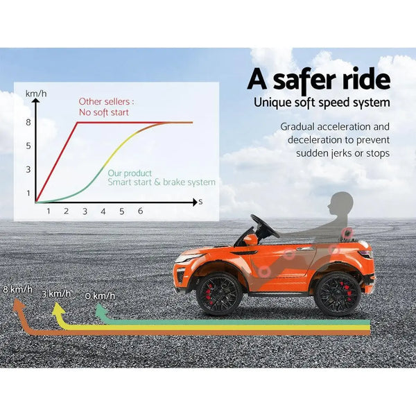 Rigo Kids Ride On Car Electric 12V Toys Orange Deals499