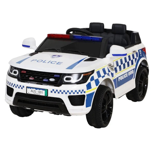 Rigo Kids Ride On Car Inspired Patrol Police Electric Powered Toy Cars White Deals499