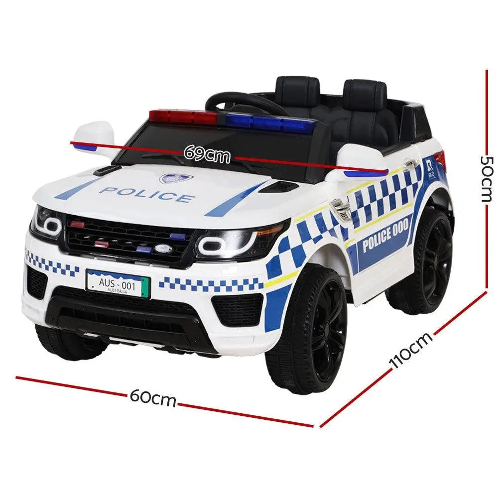 Rigo Kids Ride On Car Inspired Patrol Police Electric Powered Toy Cars White Deals499