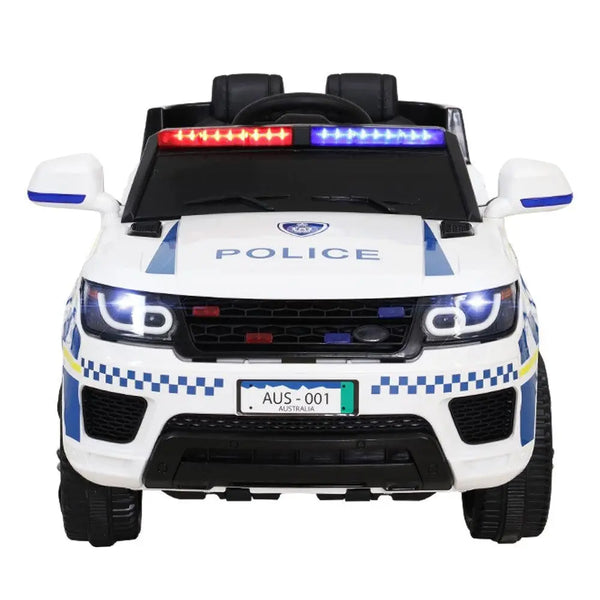 Rigo Kids Ride On Car Inspired Patrol Police Electric Powered Toy Cars White Deals499