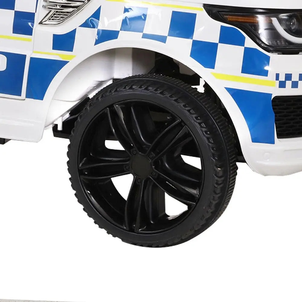 Rigo Kids Ride On Car Inspired Patrol Police Electric Powered Toy Cars White Deals499
