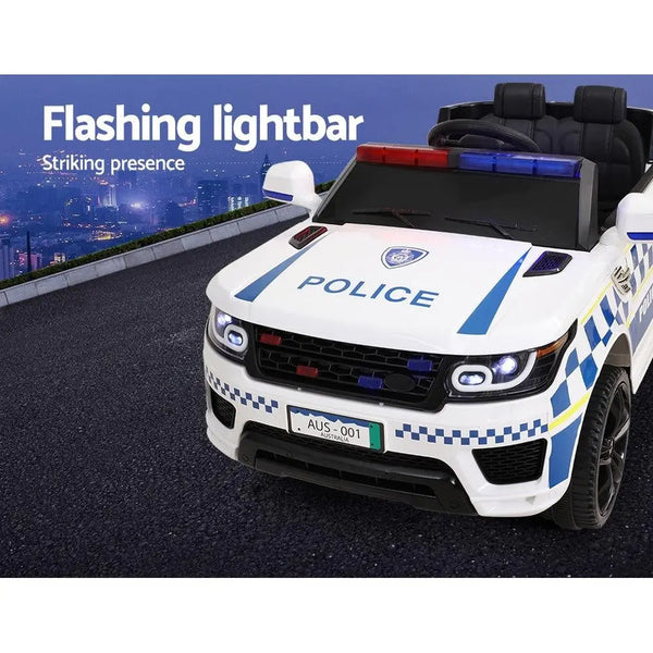 Rigo Kids Ride On Car Inspired Patrol Police Electric Powered Toy Cars White Deals499