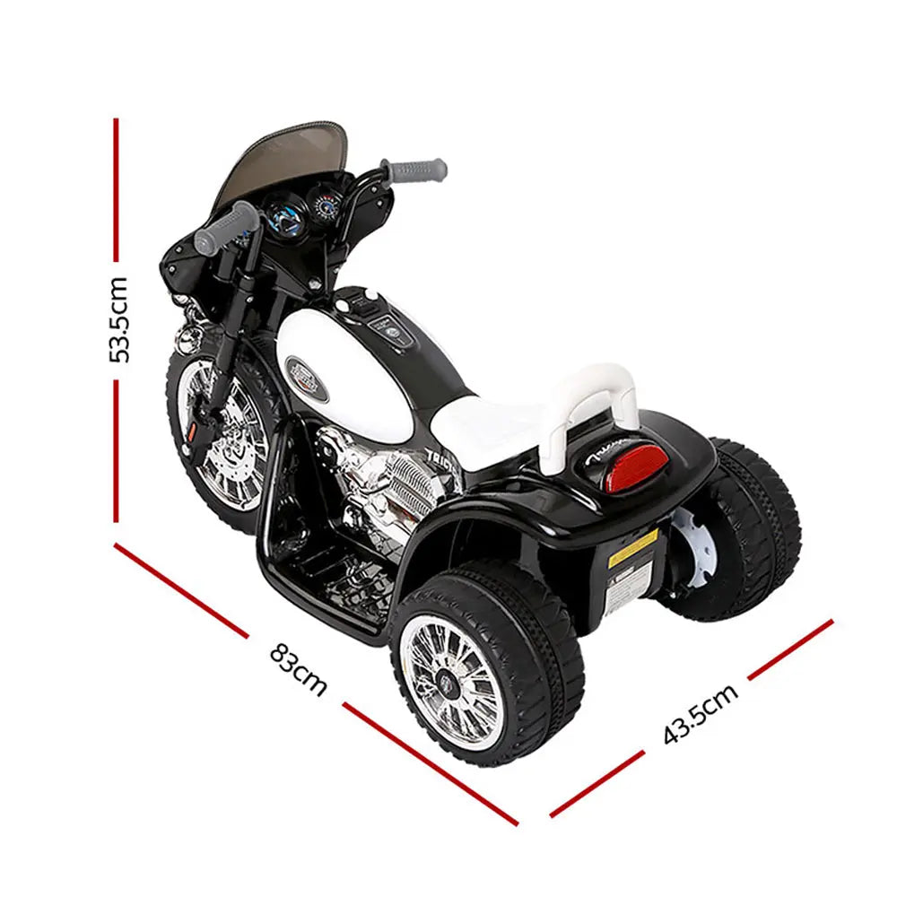 Rigo Kids Ride On Motorbike Motorcycle Toys Black White Deals499