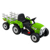 Rigo Ride On Car Tractor Trailer Toy Kids Electric Cars 12V Battery Green Deals499