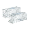 Set of 2 Humane Animal Trap Cage 66 x 23 x 25cm  - Silver Deals499