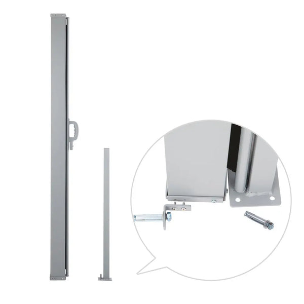 Set of 2 Instahut Side Awning Sun Shade Outdoor Blinds Retractable Screen 2X3M BK Deals499