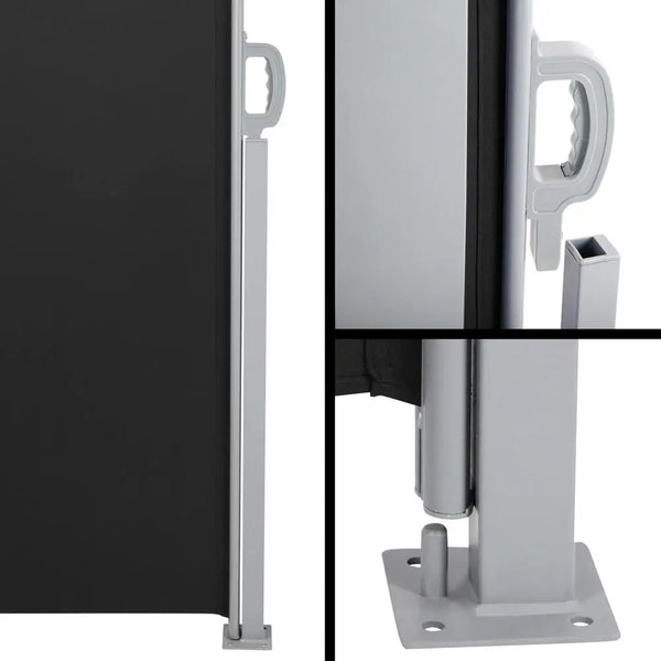 Set of 2 Instahut Side Awning Sun Shade Outdoor Blinds Retractable Screen 2X3M BK Deals499