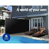 Set of 2 Instahut Side Awning Sun Shade Outdoor Blinds Retractable Screen 2X3M BK Deals499