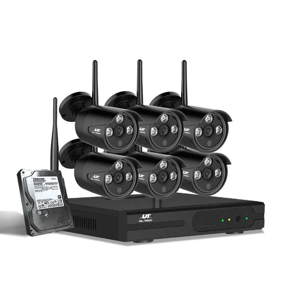 UL-tech CCTV Wireless Security Camera System 8CH Home Outdoor WIFI 6 Bullet Cameras Kit 1TB Deals499