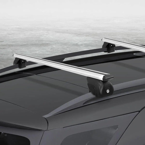 Universal Car Roof Rack 1390mm Upgraded Holder Cross Bars Aluminium Silver Adjustable Car 90kgs load Carrier Deals499