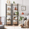 VASAGLE 5-Tier Bookshelf Storage Rack with Steel Frame for Living Room Office Study Hallway Industrial Style Rustic Brown and Black LLS100B01 Deals499