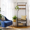 VASAGLE Coat Rack Stand Height 183 cm Rustic Brown and Black HSR40B Deals499