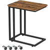 VASAGLE End Table Side Table Coffee Table with Steel Frame and Castors Rustic Brown and Black LNT50X Deals499