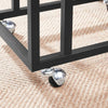 VASAGLE End Table Side Table Coffee Table with Steel Frame and Castors Rustic Brown and Black LNT50X Deals499