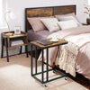 VASAGLE End Table Side Table Coffee Table with Steel Frame and Castors Rustic Brown and Black LNT50X Deals499