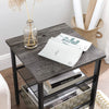 VASAGLE Set of 2 Charcoal Gray and Black Side Table with Adjustable Mesh Shelves LET024B04 Deals499