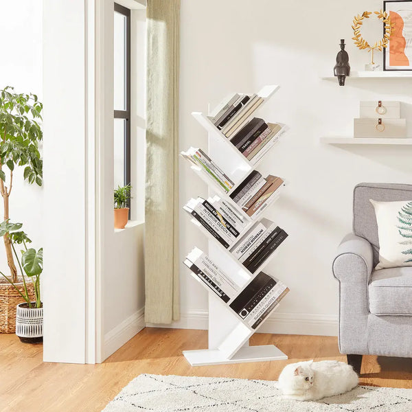 VASAGLE Tree Bookshelf 8 Tier White LBC11WTV1 LBC11WTV1 Deals499
