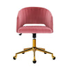 Velvet Office Chair Executive Computer Chair Adjustable Armchair Work Study Pink Deals499