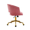 Velvet Office Chair Executive Computer Chair Adjustable Armchair Work Study Pink Deals499